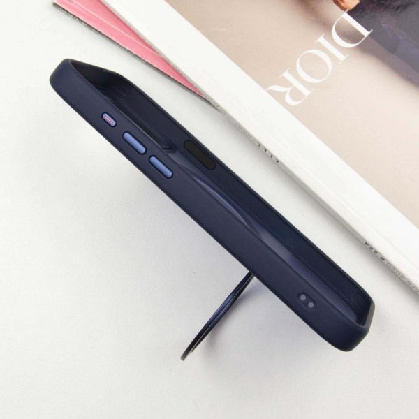 Чохол для iPhone 15 Pro Max Синій Metal Buttons with MagSafe Colorful HQ Ring - Зображення 4