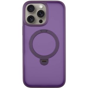 Чохол для iPhone 14 Pro Max Фіолетовий Metal Buttons with MagSafe Colorful HQ Ring