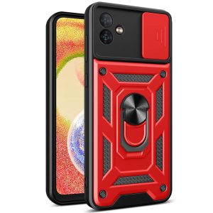 Ударостійкий чохол для Samsung Galaxy A04 Червоний Camshield Serge Ring