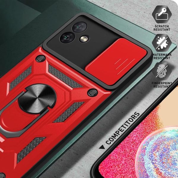 Ударостійкий чохол для Samsung Galaxy A04 Червоний Camshield Serge Ring - Зображення 4