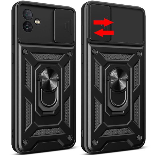 Ударостійкий чохол для Samsung Galaxy A04 Чорний Camshield Serge Ring - Зображення 2