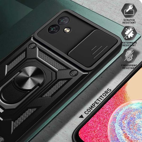Ударостійкий чохол для Samsung Galaxy A04 Чорний Camshield Serge Ring - Зображення 6