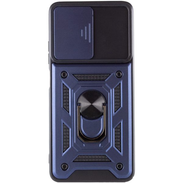 Ударостійкий чохол для Samsung Galaxy A04s Синій Camshield Serge Ring - Зображення 3