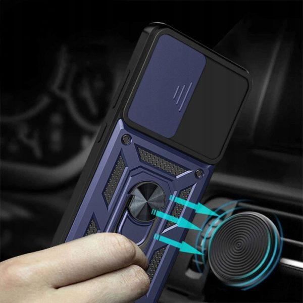 Ударостійкий чохол для Samsung Galaxy A04s Синій Camshield Serge Ring - Зображення 5