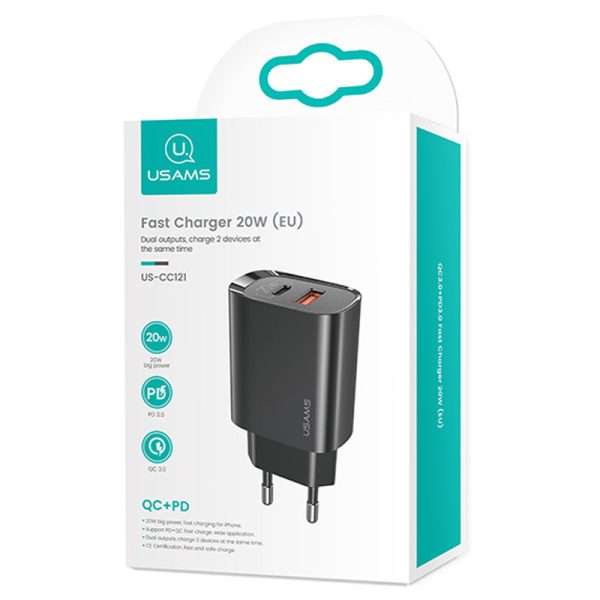 Зарядний пристрій Usams US-CC121 T35 QC3.0 + PD3.0 20W - Зображення 6
