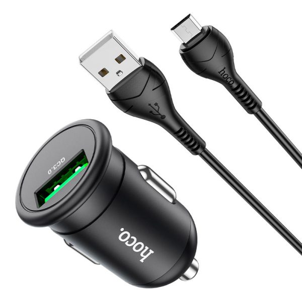 АЗП Hoco Z43 QC3.0 (1USB/18W) + MicroUSB - Зображення 2