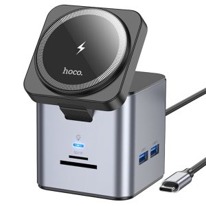 Перехідник HUB Hoco HB49 Effortless 9in1 100W з БЗП
