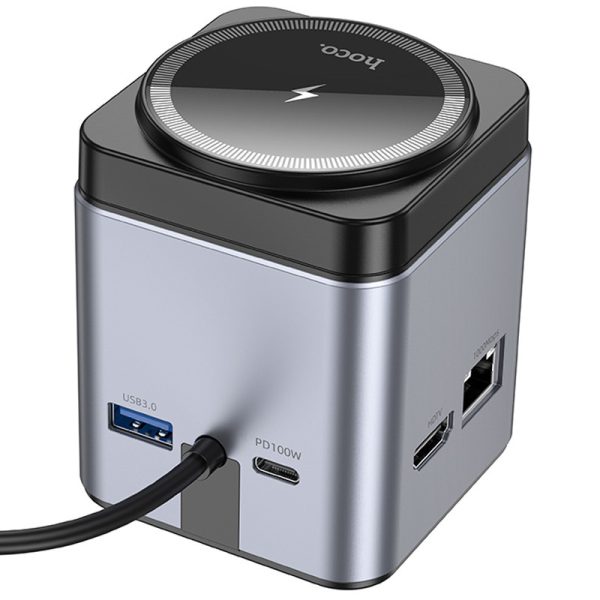 Перехідник HUB Hoco HB49 Effortless 9in1 100W з БЗП - Зображення 2