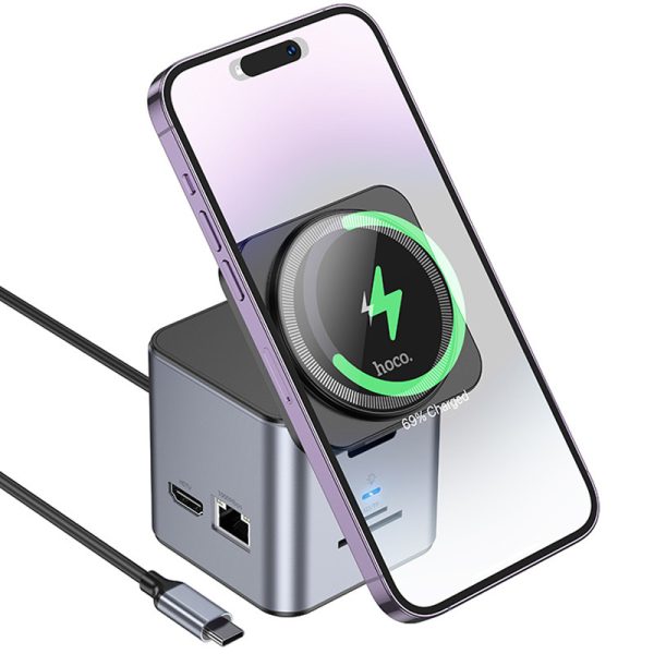 Перехідник HUB Hoco HB49 Effortless 9in1 100W з БЗП - Зображення 3