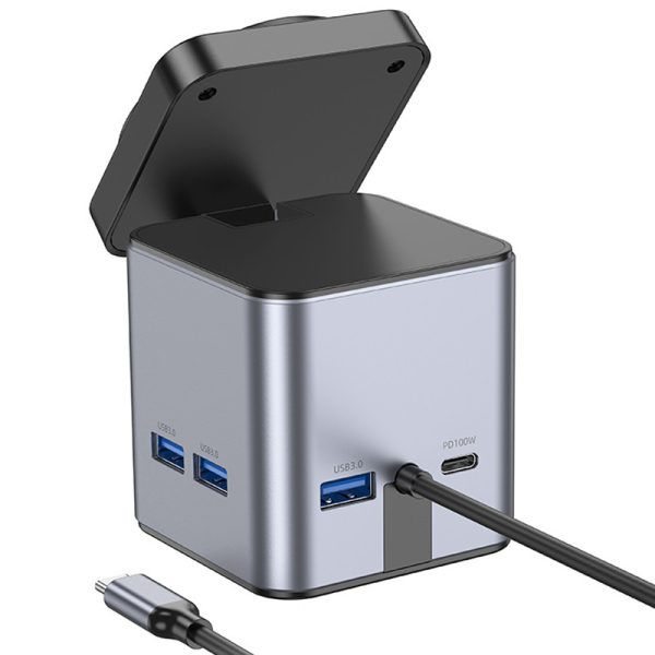 Перехідник HUB Hoco HB49 Effortless 9in1 100W з БЗП - Зображення 5
