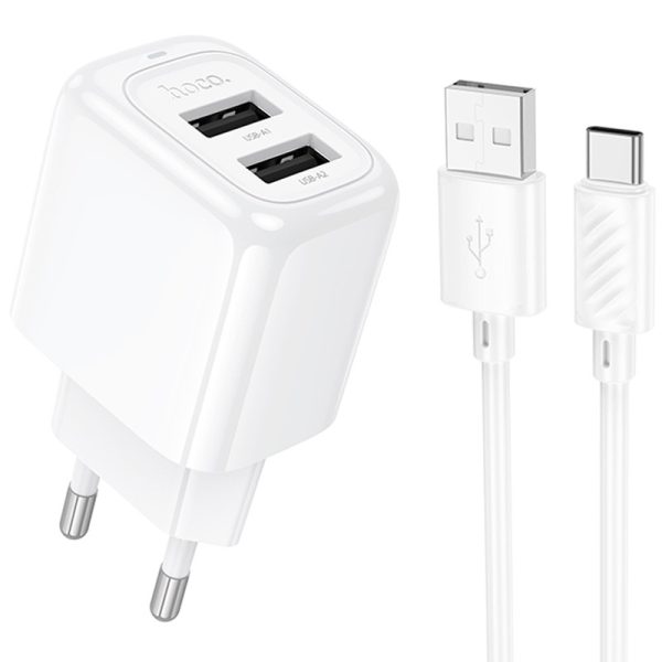 Зарядний пристрій Hoco CS51A Surplus (2USB-A) + Type-C