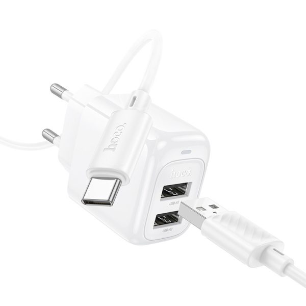 Зарядний пристрій Hoco CS51A Surplus (2USB-A) + Type-C - Зображення 4