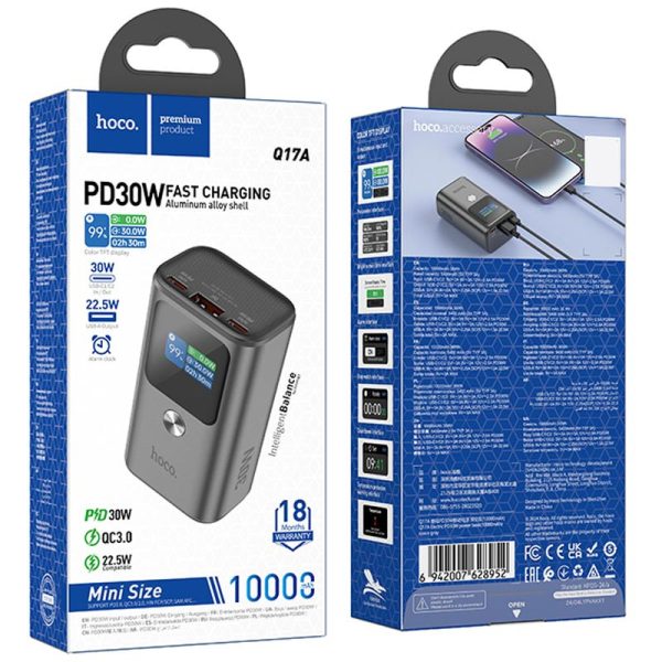 Павербанк Power Bank Hoco Q17A Electric PD30W 10000 mAh - Зображення 4