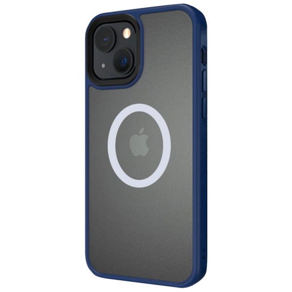 Чохол для iPhone 13 Синій Metal Buttons with MagSafe - Зображення 2