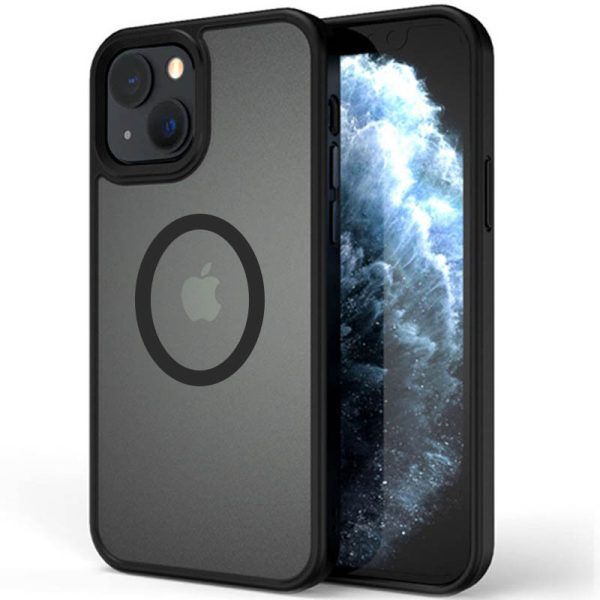 Чохол для iPhone 13 Чорний Metal Buttons with MagSafe