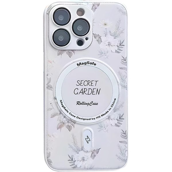 Чохол для iPhone 12 Pro Max Білий Secret Garden with MagSafe