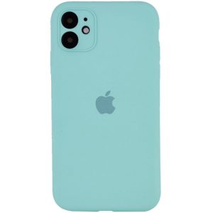 Чохол для iPhone 12 Бірюзовий Silicone Case Full Camera Protective