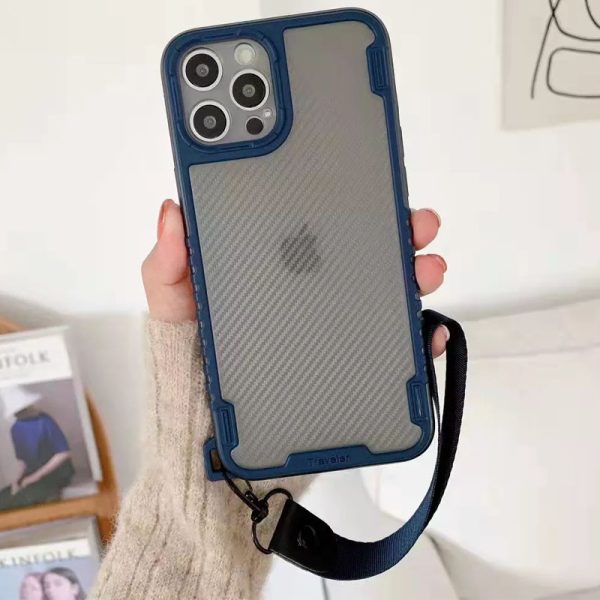Чохол для iPhone 12 Pro Max Синій TPU+PC TRAVEL Carbon - Зображення 4