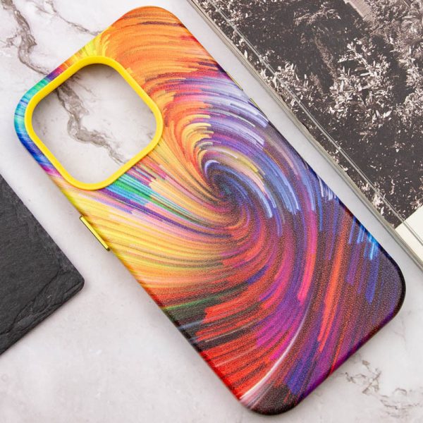 Шкіряний чохол для Apple iPhone 13 Pro Помаранчевий Colour Splash with MagSafe - Зображення 5