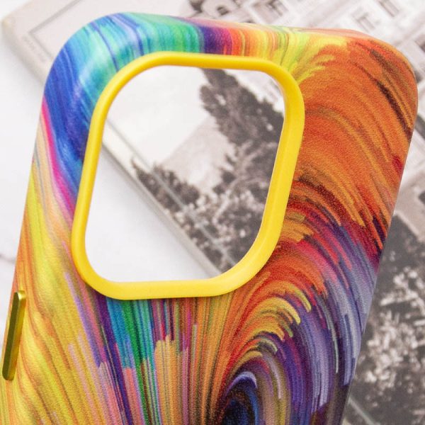 Шкіряний чохол для Apple iPhone 13 Pro Помаранчевий Colour Splash with MagSafe - Зображення 6