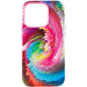 Шкіряний чохол для Apple iPhone 13 Pro Рожевий Colour Splash with MagSafe