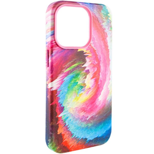 Шкіряний чохол для Apple iPhone 13 Pro Рожевий Colour Splash with MagSafe - Зображення 2