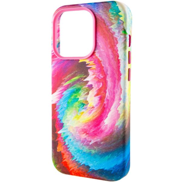 Шкіряний чохол для Apple iPhone 13 Pro Рожевий Colour Splash with MagSafe - Зображення 3