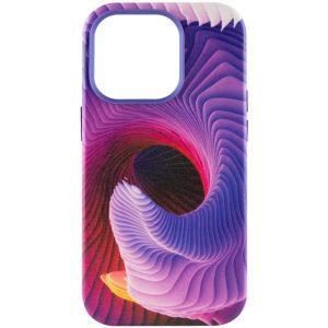 Шкіряний чохол для Apple iPhone 13 Pro Фіолетовий Colour Splash with MagSafe