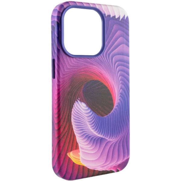 Шкіряний чохол для Apple iPhone 13 Pro Фіолетовий Colour Splash with MagSafe - Зображення 2