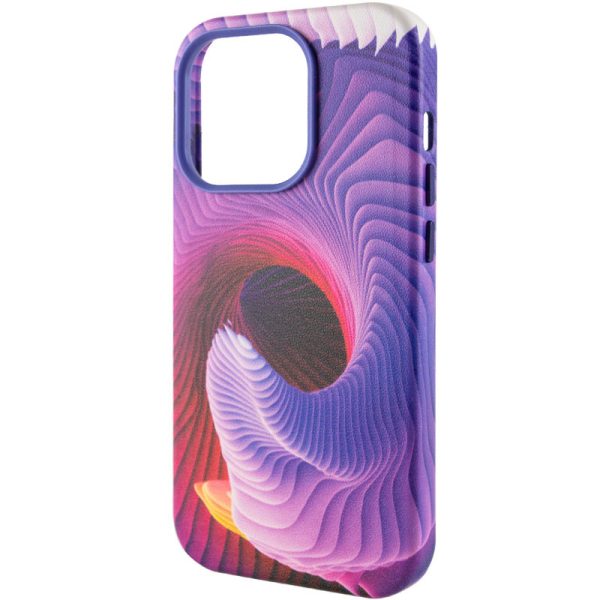 Шкіряний чохол для Apple iPhone 13 Pro Фіолетовий Colour Splash with MagSafe - Зображення 3
