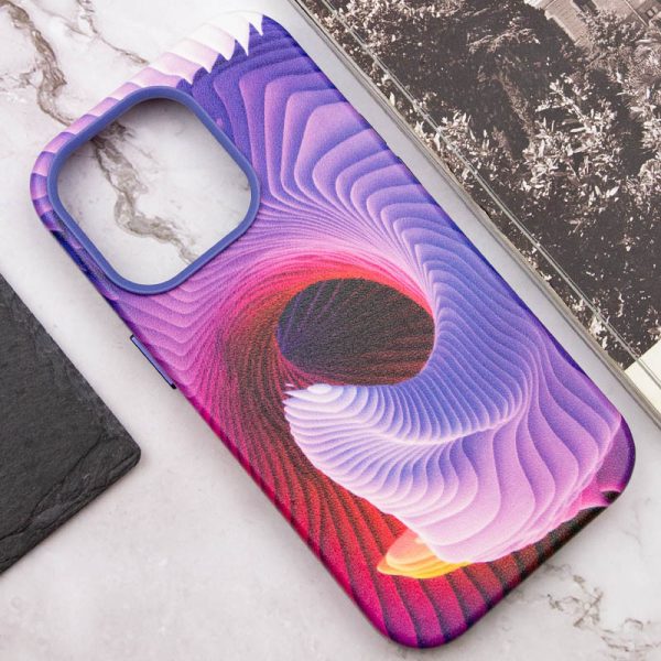 Шкіряний чохол для Apple iPhone 13 Pro Фіолетовий Colour Splash with MagSafe - Зображення 5