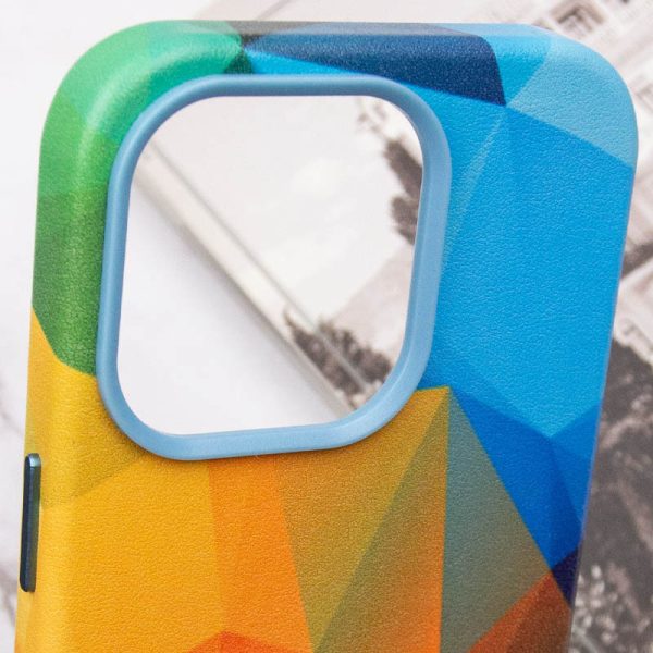 Шкіряний чохол для Apple iPhone 13 Pro Червоний Colour Splash with MagSafe - Зображення 6