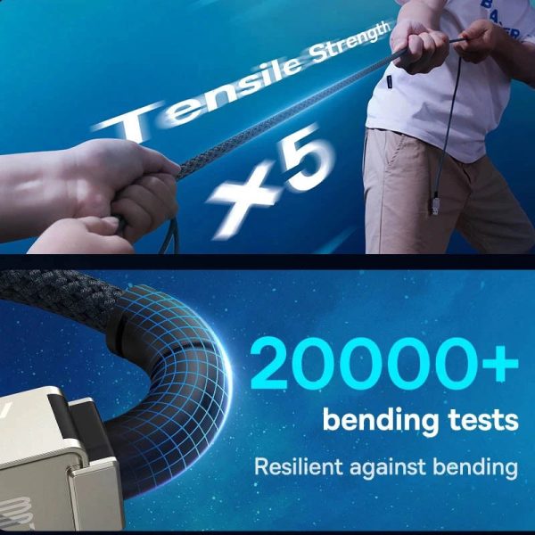 Дата кабель Baseus Unbreakable Series Fast Charging Type-C to Lightning 20W 1m (P10355803111-0) - Зображення 3