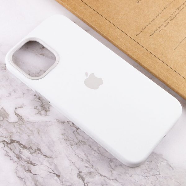 Чохол для iPhone 12 Pro Max Білий Silicone case full with Magsafe and Animation - Зображення 7