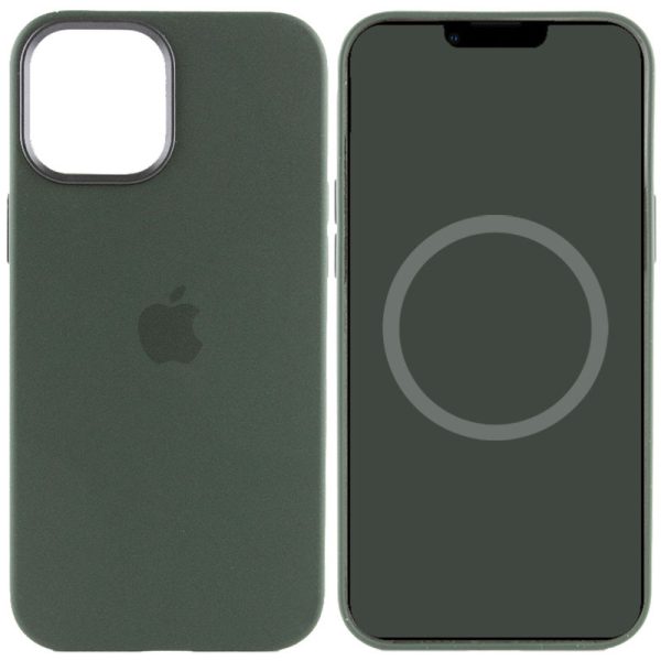 Чохол для iPhone 12 Pro Max Зелений Silicone case full with Magsafe and Animation