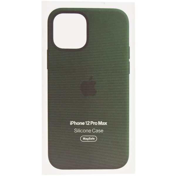 Чохол для iPhone 12 Pro Max Зелений Silicone case full with Magsafe and Animation - Зображення 5