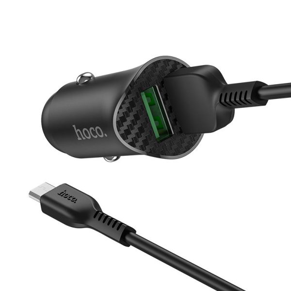 АЗП Hoco Z39 QC3.0 (2USB) + MicroUSB - Зображення 3