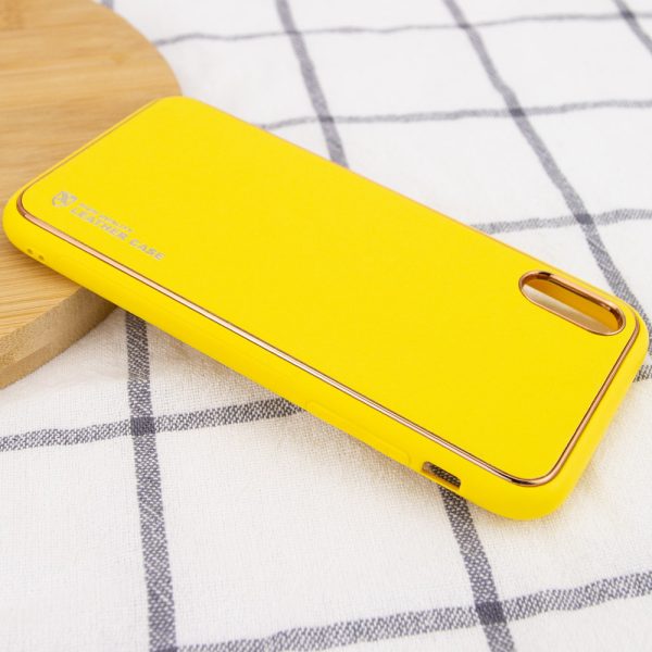Шкіряний чохол для Apple iPhone XR Жовтий Xshield - Зображення 3
