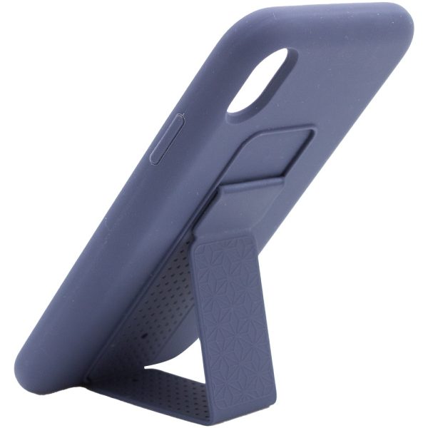 Чохол для iPhone XS Max Синій Silicone Case Hand Holder - Зображення 2