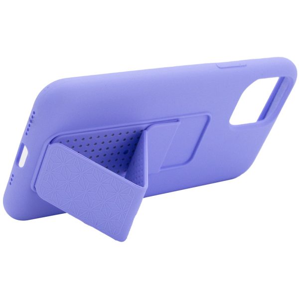 Чохол для iPhone 11 Pro Фіолетовий Silicone Case Hand Holder - Зображення 4
