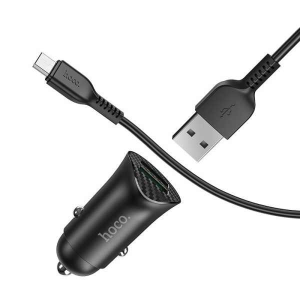 АЗП Hoco Z39 QC3.0 (2USB) + MicroUSB - Зображення 5