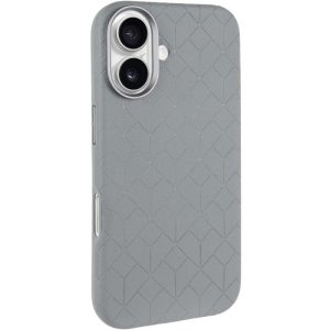 Шкіряний чохол для Apple iPhone 16 Сірий Carved with MagSafe