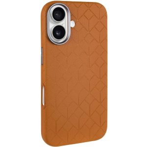Шкіряний чохол для Apple iPhone 16 Помаранчевий Carved with MagSafe