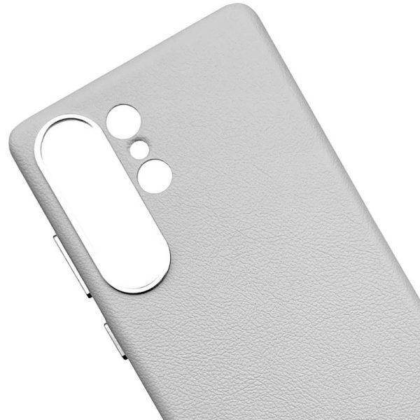 Шкіряний чохол для Samsung Galaxy S25 Ultra Сірий Leather Case - Зображення 3