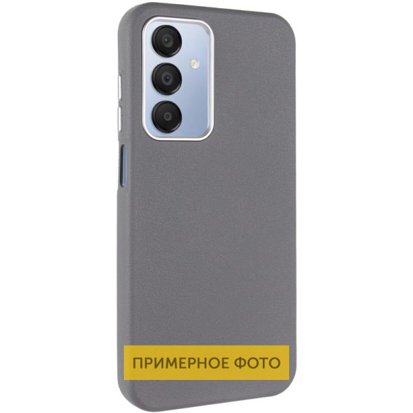 Шкіряний чохол для Samsung Galaxy A06 Сірий Leather Case Metal Buttons