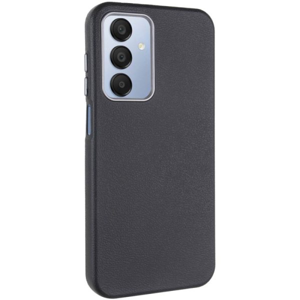 Шкіряний чохол для Samsung Galaxy A15 4G/5G / M15 5G Чорний Leather Case Metal Buttons