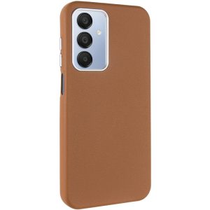 Шкіряний чохол для Samsung Galaxy A15 4G/5G / M15 5G Коричневий Leather Case Metal Buttons