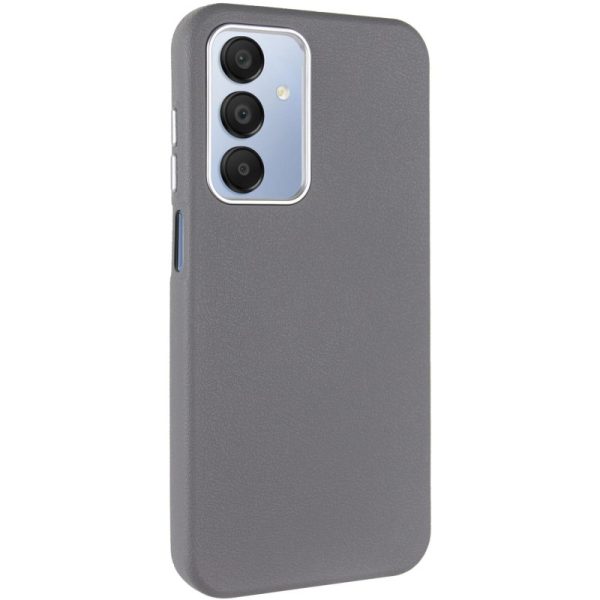 Шкіряний чохол для Samsung Galaxy A16 4G/5G Сірий Leather Case Metal Buttons