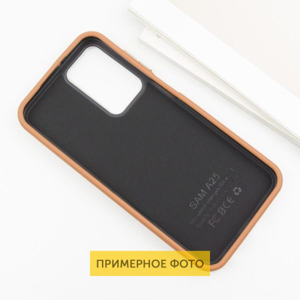 Шкіряний чохол для Samsung Galaxy S25 Ultra Коричневий Leather Case Metal Buttons - Зображення 2