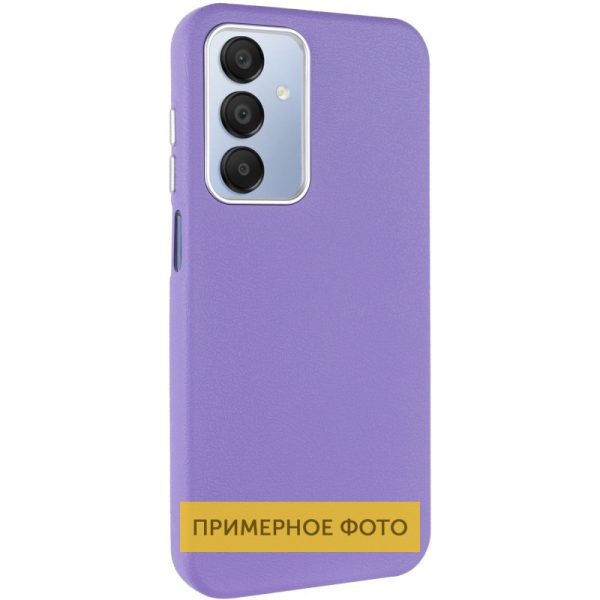 Шкіряний чохол для Samsung Galaxy S25 Ultra Фіолетовий Leather Case Metal Buttons